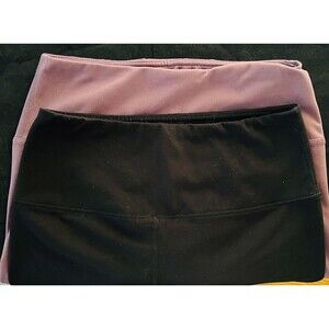 Black&Mauve High Waisted Athletic Shorts Seamless Workout Gym Booty Shorts – M